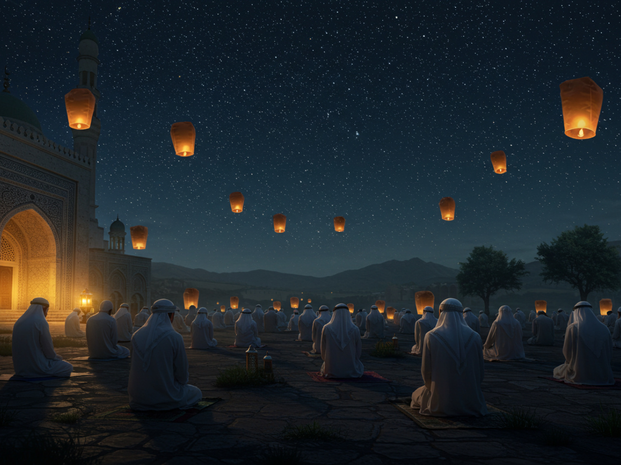 Ilustrasi malam Lailatul Qadar