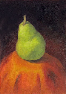 G Sivitz, oil painting, pear