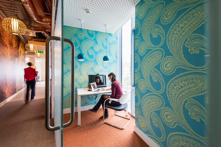 Video chat room in Google office in Dublin 