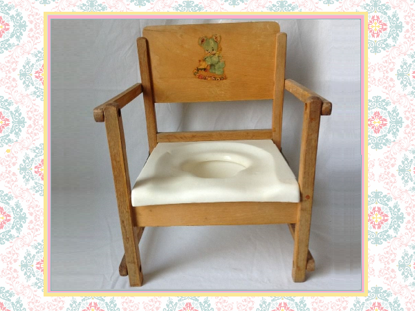 Vintage Hedstrom Wooden Folding Potty Chair - Oklahoma City Craigslist Garage Sales