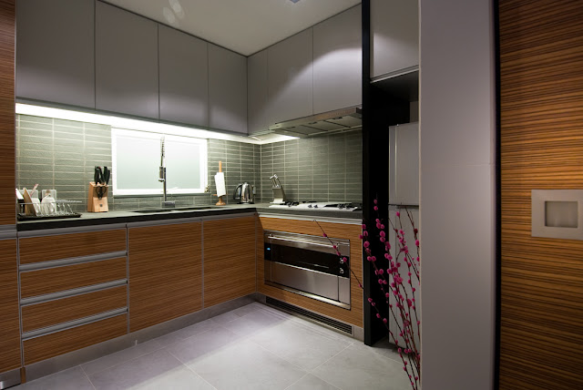 Picture of modern kitchen as part of the Hong Kong apartment design
