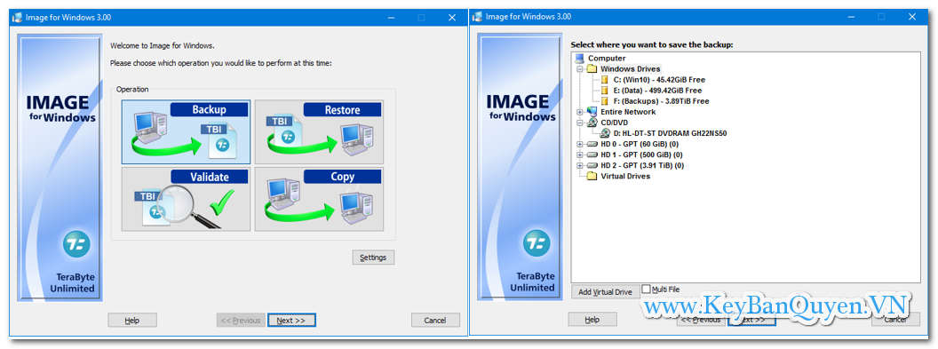 Download và cài đặt TeraByte Drive Image Backup & Restore Suite 3.32 Full Key,  Siêu ứng dụng phục hồi hệ thống máy trạm và Server .
