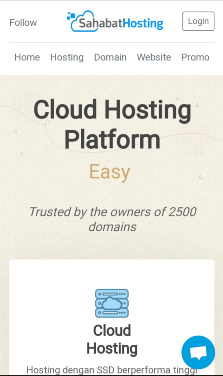 halaman depan SahabatHosting