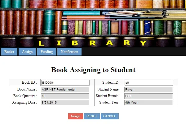 asp.net library management project for beginners