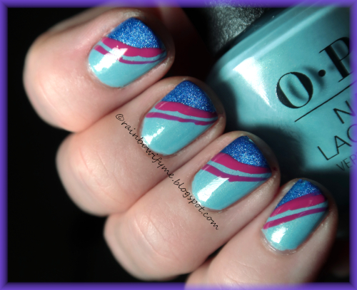 Delia #609; OPI: LED Marquee & Sage Simulation