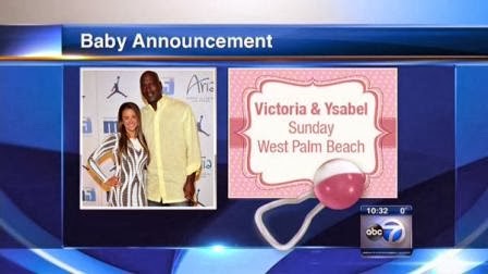 Yvette Prieto, Michael Jordan welcome twins