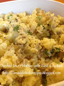 Fork Mashed New Potatoes with Basil and Mustard | Addicted to Recipes