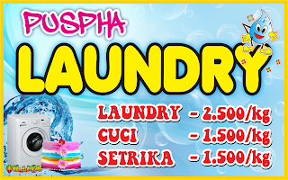 Contoh Desain  Banner  Laundry Yang Bagus 