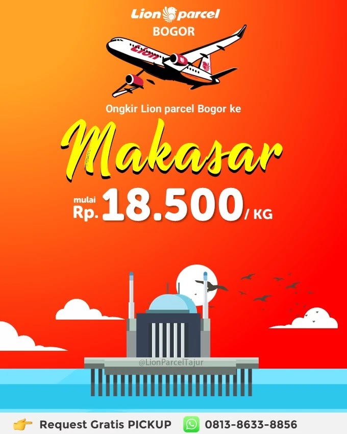 Ongkos Kirim lionParcel Bogor Makasar