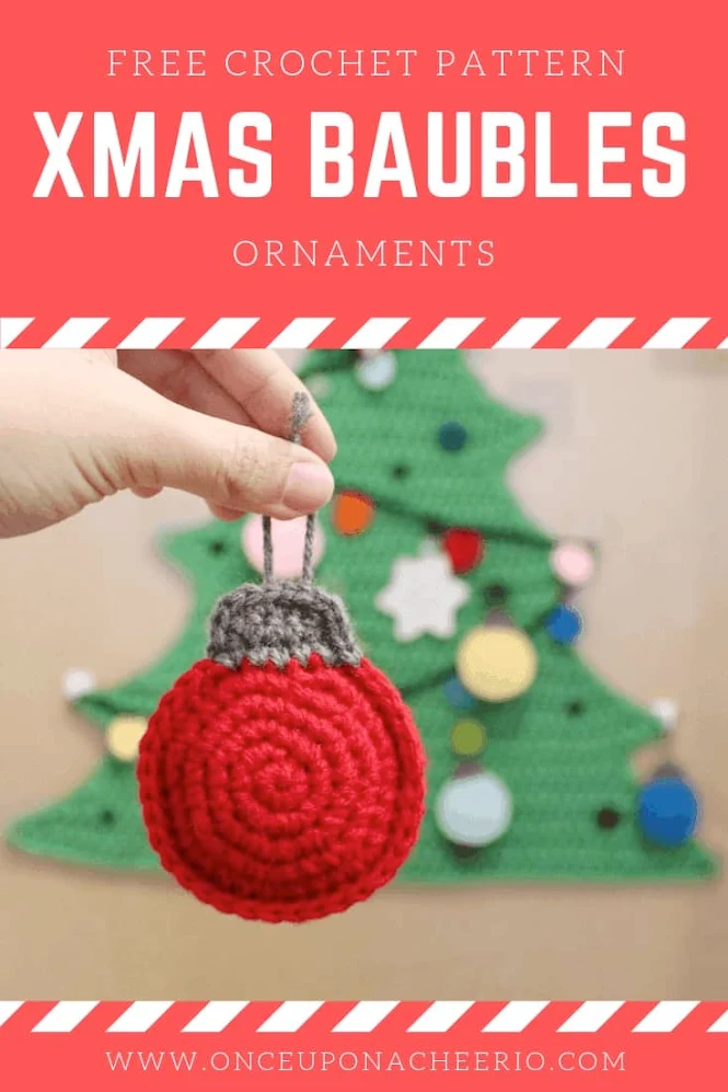 Crochet Christmas bauble ornament FREE crochet pattern