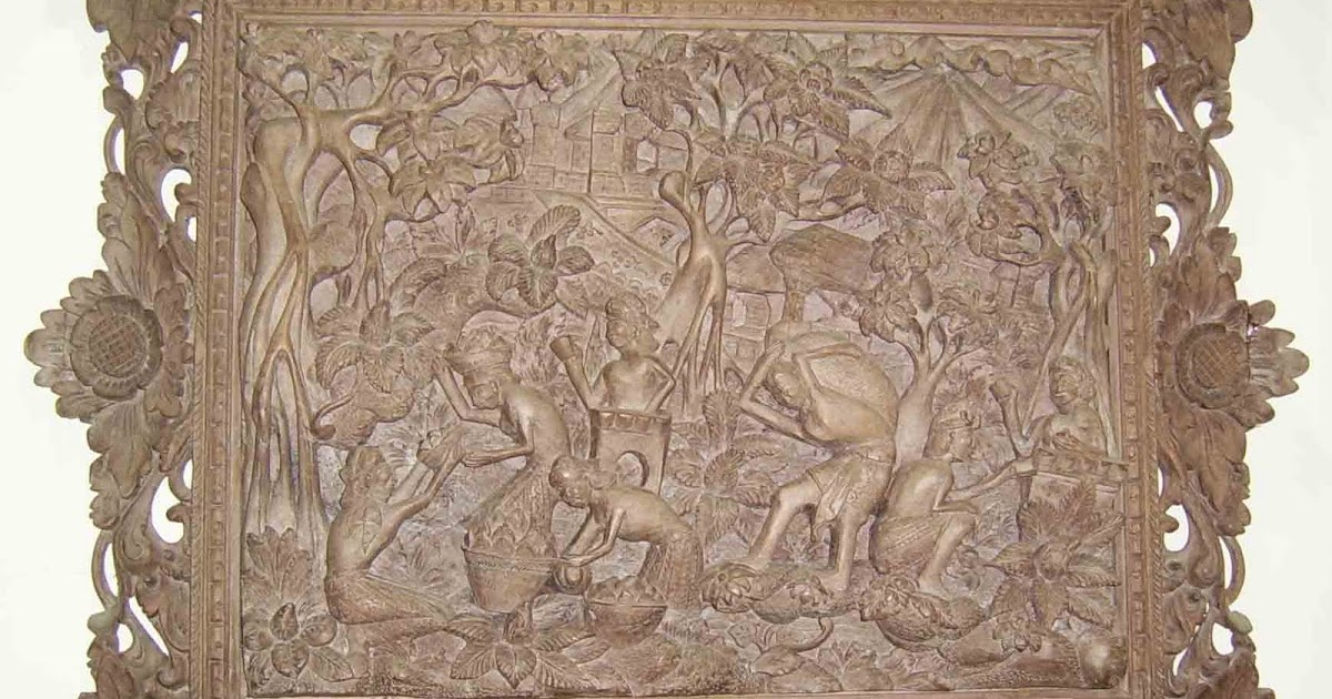 Galleri Seni Ukiran  kayu  Bali relief  hiasan dinding