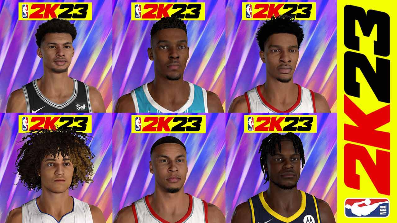 NBA 2K23 First-Round 2023 Rookies Realistic Cyberfaces