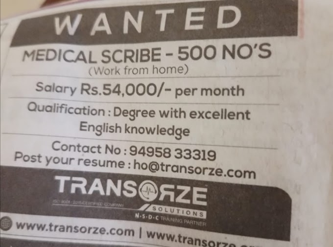 Medical Scribe Vacancy At Transorze Solution 