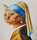 Orange Cat with a Pearl Earring