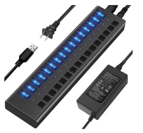 AGEEN USB Hub 3.0 Powered 90W Data Hub