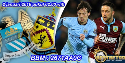  Manchester City vs Burnley 2 januari 2016 pukul 22.00 wib