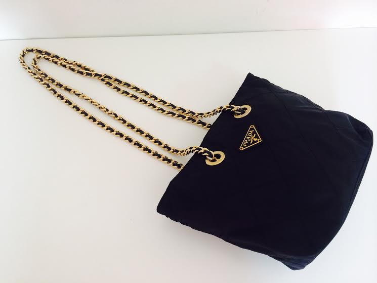 Authentic Prada Quilted Nylon Chain Bag