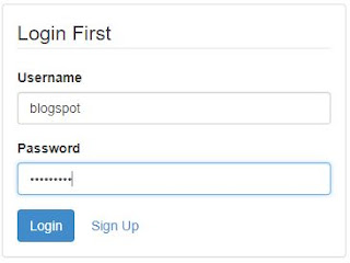 contoh sign-in dengan account yang telah dibuat