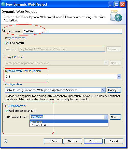 create-war-websphere-App-server-ibm-rad2