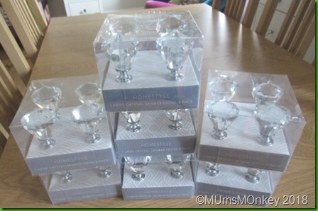HOme Bargains Crystal Drawer Knobs