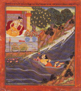 Sohni Swims to Meet Her Lover Mahinwal, Mewar, C. 1750-75