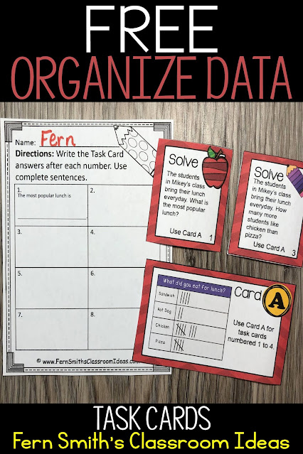 Click Here to Download this 3rd Grade Math Organize Data Task Cards Freebie Resource For Your Classroom Today!