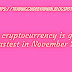 Which cryptocurrency is growing the fastest in November 2023?