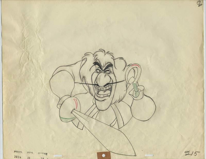 Animation Collection: Captain Hook Drawing From Peter Pan, 1953