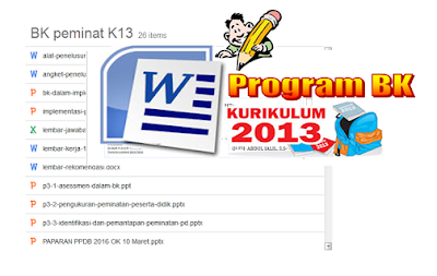 Download Lengkap Program Guru BK Unruk Kurikulum 2013 SMP/MTS Terupdate - Excel-galeriguru