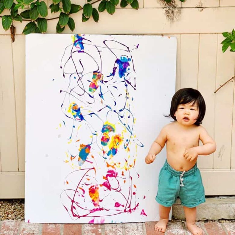 Baby footprint art