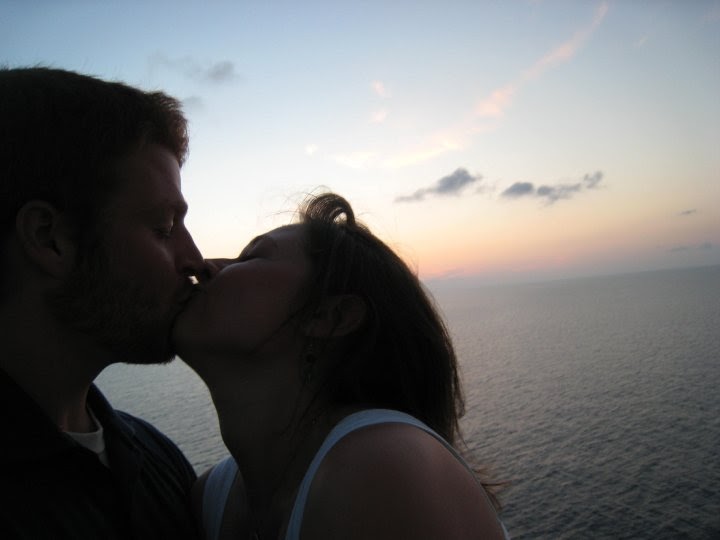 sunset love kiss. Sunset on our last night of