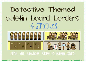 detective bulletin board borders 