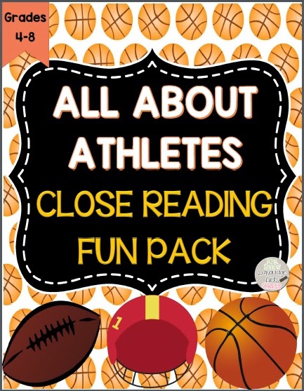 http://www.teacherspayteachers.com/Product/All-About-Athletes-Informational-Text-Close-Reading-Fun-Pack-for-Grades-4-8-1105587