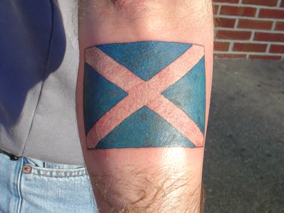  inspired flag tattoos, such as military, religious and pirate designs, 