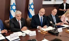 Lapid and Bennett at first Cabinet meeting