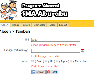 Gratis absensi kehadiran siswa berbasis web dengan php