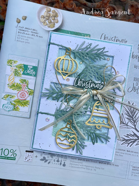 Share happiness this Christmas with a personally created decorated pines card.