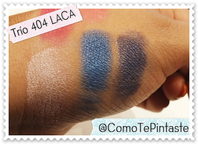 swatches del trio 404 color crema azul jean y azul noche