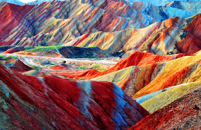 Rainbow mountain, a secret geological wonder of China