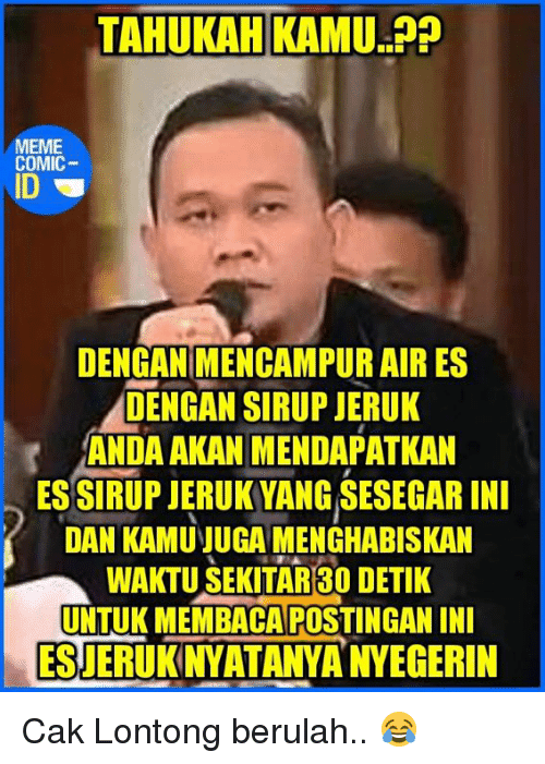 10 Meme 'Cak Lontong Quotes' Ini Nggak Kepikiran Banget di 