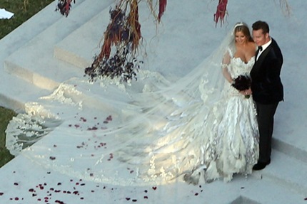 Long Celebrity Wedding Dress