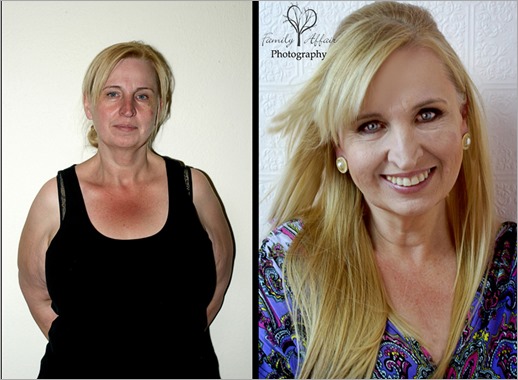 before & after, glamour photography