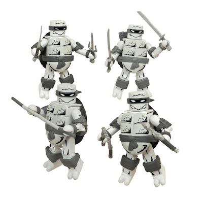 San Diego Comic-Con 2015 Exclusive Black and White Mirage Edition Teenage Mutant Ninja Turtles Minimates Box Set