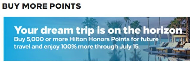 Hilton Buy Points希爾頓新一期買分促銷~可享100％Bonus，以及其他積分獎勵疊加活動（07/15前）