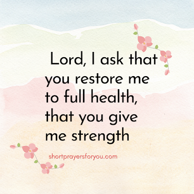 prayer to be healed when i am sick