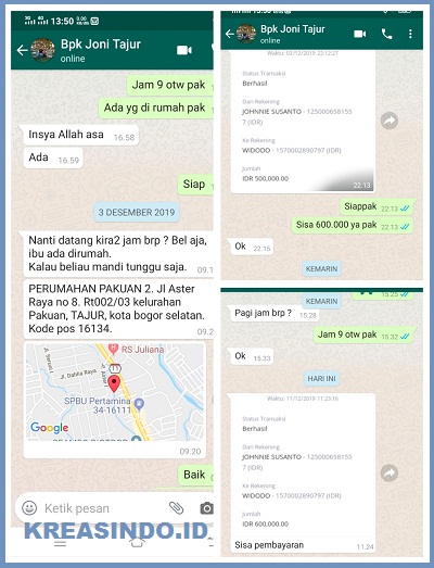 Repeat Order Kawat Nyamuk Aluminium Bpk Joni di Tajur Bogor