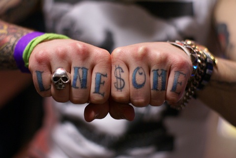 Heres a list of common 4 letter words that make great knuckle tattoos 