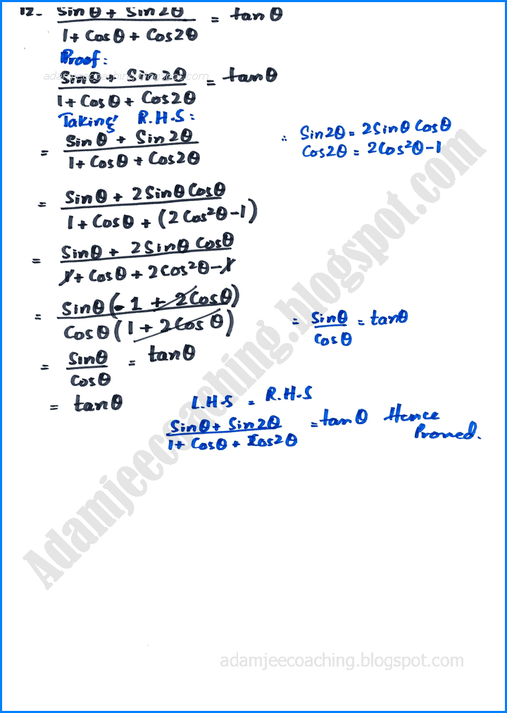 trigonometric-identities-of-sum-and-difference-of-angles-exercise-10-3-mathematics-11th