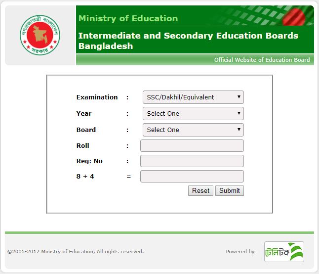 hsc result 2017 dinajpur board