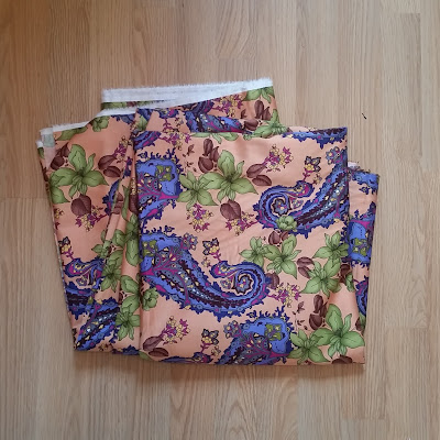 Paisley print cotton satin fabric